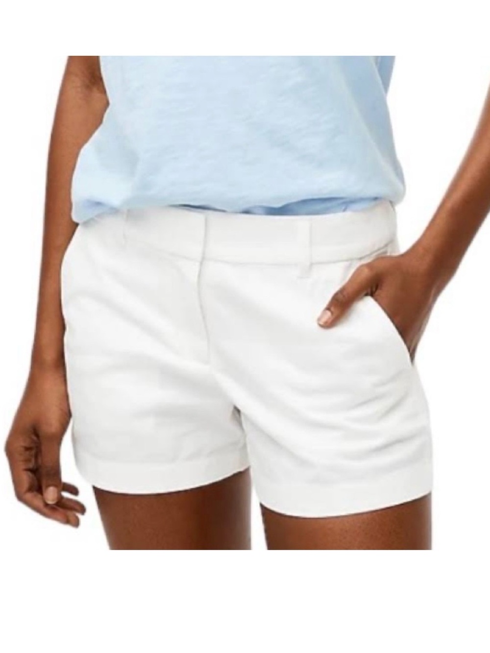 J. Crew White Cotton Shorts